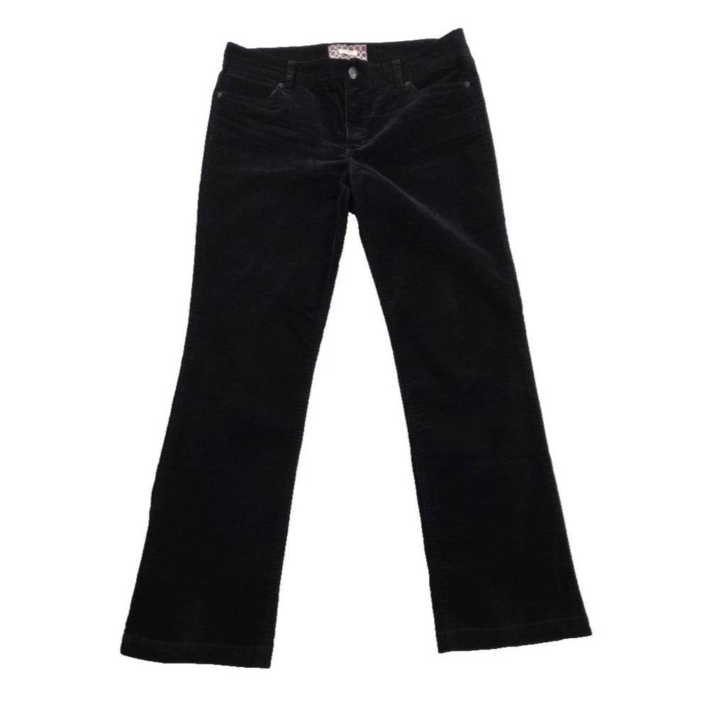 J. Crew Corduroy Pants Womens 12R (36x32) Black Bootcut Stretch Classic Preppy - Picture 1 of 16